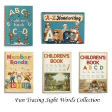 Alphabet & Number Bonds Learning Activity Notebooks, ABC A-Z Letter Recognition, Uppercase & Lowercase Tracing, Handwriting Practice, Number Decomposition & Early Math Worksheets, Fine Motor Skills, Preschool Pre-K Homeschool Classroom Supplies - Alphabet & Early Math Learning Activities - View 1
