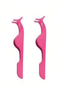 3/2/1pcs Curved Tweezers, Eyelash Curler And Eyelash Brush Set, Combination Of Curved Tweezers And Curved Eyelash Curler, Better Meets Multi-Layer Eyelash Extension Needs, Enhances User Experience - Multicolor - View 12