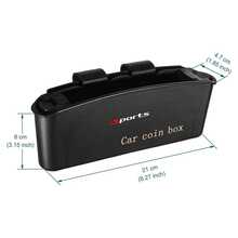 1pc Car Storage Box, Trunk Door Mounted Organizer, Coin & Card Holder, Car Door Storage Rack - Suitable For Most Car Models - A - View 2