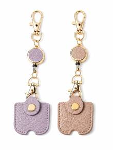 2pcs/1pc PU Leather Bag Charm, Retractable Key Holder, Extendable Key Chain, Gold Double Buckle And Protective Key Sleeve, Anti-Lost Bag Pendant, Suitable For Handbags, Wallets, Backpacks And Car Keys, Multiple Colors - A - View 18