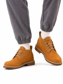 Timberland 新款戶外中筒工作靴，防滑防水男士馬丁靴 - 棕色 - 查看 6
