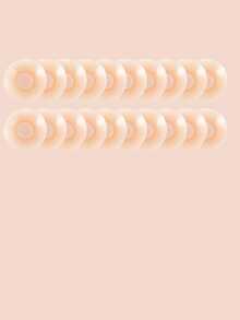 2pcs/10pcs/20pcs Women's Apricot Silicone Nipple Covers, Invisible Breast Petals, Round/Flower Shape, Suitable For Women - Multicolor - View 11