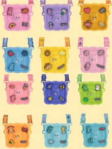Care Bears DIY Silicone Crossbody Bag, 12 Zodiac Mini Cartoon Shoulder Bag, Adjustable Wide Strap Portable Coin Card Small Handbag Accessory - Multicolor - View 3