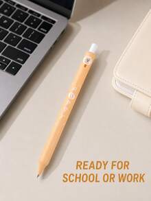 1pc/4pcs Button Pen Chai Dou Dou Clickable Gel Pen, Cartoon Dog Highly Attractive INS Style, Suitable For Students' Daily Writing, Journaling, Etc., Also Can Be Given As Christmas/Halloween Small Gifts From Parents To Children. - Multicolor - View 8