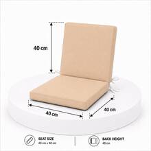 1pc-4pcs Modern Anthracite Chair Pad – Decorative & Comfortable Seat Cushion With Tufted Design In Der Turkei - Apricot - View 7