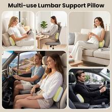 1pc Cool Breathable Memory Foam Lumbar Support Pillow, Removable Washable Cool Pillowcase, Ergonomic Waist Cushion Backrest, Suitable For Back, Side, Stomach Sleeping, Home, Sofa, Office, Car Multi-Scenario Back And Lumbar Support Pad - Yellow - View 5