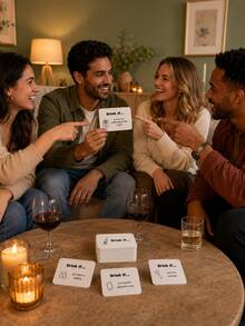 1 Set (50 Cards) Drink If Adult Party Card Game, Fun Drinking Game Cards For Friends, Couples And Groups, Portable Icebreaker Conversation Game, Suitable For Birthday, Family Party, Game Night, Bachelor Party, Travel Entertainment Gift - Multi-color - View 3