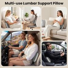 1pc Cool & Breathable Memory Foam Lumbar Support Pillow, Removable & Washable Cooling Pillowcase, Ergonomic Waist Cushion Backrest, Suitable For Back, Side, And Stomach Sleeping, Home, Sofa, Office, Car Multi-Scenario Back & Lumbar Support Pad - Grey - View 5