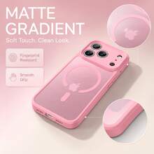 SKJL Matte Semi‑Transparent Magnetic Phone Case, Large Camera Cutout Shockproof Minimalist Cover Compatible With Iphone 18 18Pro Max 17 AIR 17Pro 17Pro Max Case - Black - View 4
