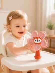 6-12 Months Baby Toy, High Chair Suction Cup Rattle, Baby Teething Toy, 2-In-1 Sensory Development Tray Toy, Gift For Boys And Girls - Multicolor - View 3