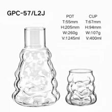 Heat Resistant Cold Water Pitcher Set, Glass Water Carafe, Cold Brew Pot, Tea Infuser Pot, Clear Glass Water Jug With Lid & Handle Comes With 6 Drinking Cups, Household Tabletop Drinkware Set For Daily Family Use - Multicolor - View 7