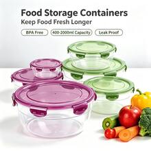Food Storage Container Set For Kitchen Home Use, Fruit, Frozen Meat, Bento Lunch Box, Microwave , Refrigerator Airtight Storage Box - View 3