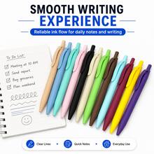 12 Pack Retractable Ballpoint Pens, Assorted Random Color Click Pens With Smooth Writing, Lightweight Everyday Writing Pens For Students, School, Office, Home, Note Taking, Journaling & Daily Use - Multicolor - View 3