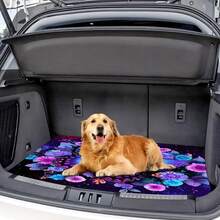 1PC Trunk Mat Cosmic Butterfly Floral Felt Trunk Mat, 29.5x39.4 Inches, Universal Car Fit, Easy Clean, Scratch/Dust Resistant, Great For Car Decoration & Gifting - A - View 3