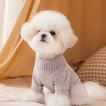 1pc Pet Warm Bear Cute Plaid Sweatshirt, Dog Clothes Cat Clothes With Leash Attachment - Multicolor - View 6