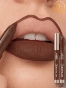 beauty glazed Pensil Bibir Matte Tekstur Beludru - Set 2-in-1 Lipstik Matte & Pensil Bibir, Lipstik Tahan Lama dengan Daya Tutup Tinggi dan Pigmen Tinggi, Hadiah untuk Wanita - #104 - View 1