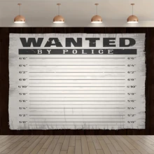 Police Lineup Background Height Chart Suspect Photography Backdrop Police Theme Suspect Mystery Party Decoration Background Portrait Photography Backdrop Vinyl - A - View 7