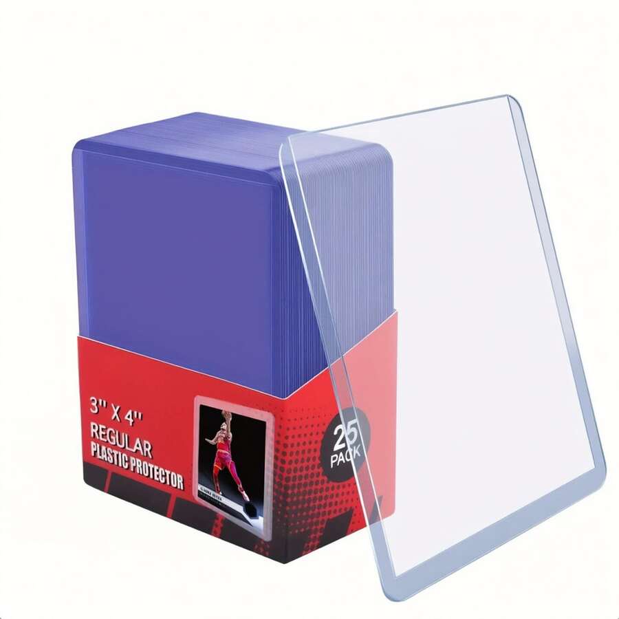 5/25/30/50/100/Pcs Baseball Card, Football Card, Basketball Card Storage Box - Made Of Durable Plastic Material, Equipped With High-Quality Card Protection Sleeves. Suitable For Card Collection, Especially For Baseball, Football, Basketball And Other Sports Cards, Bedroom Decoration, Card Protection Sleeves, Specifically Designed For Game Card Box Protection. Simple And Elegant. Suitable For Back To School Season. Anime Figure/Cosplay/Photo Card Holder/Card Binder/Photocard - Basketball Card Set - View 1