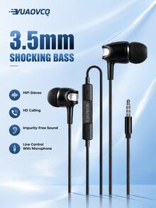 YUAOVCQ Earphone Tidur In-Ear Berkabel, Peredam Kebisingan Ganda, Isolasi Suara Fisik Ganda, Antarmuka 3.5mm atau Type-C, Kompatibel dengan Smartphone, Mikrofon Definisi Tinggi, Cocok untuk Panggilan, Komputer, dan Konsol Game - View 12