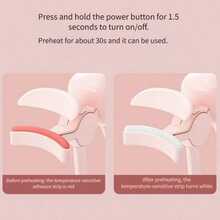 Electric Heated Eyelash Curler, 3 Adjustable Temperature Settings Suitable For All Eyelash Types, 30s Rapid Preheating, 24h Long-Lasting Natural Curl, USB Rechargeable Portable Makeup Tool, Instant Eye Makeup Enhancement - Multicolor - View 11