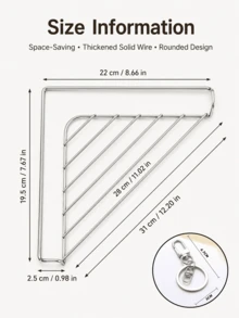 Triangular Sink Drain Rack, No-Drill Storage Rack, Fits Sink Corner, Tool-Free Installation, Space-Saving Design, Reinforced Load-Bearing Capacity, Suitable For Countertop Storage, Sink Drainage, Sponge/Cloth Storage And Cleaning Tool Organization - Multicolor - View 11
