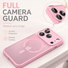 SKJL Matte Semi‑Transparent Magnetic Phone Case, Large Camera Cutout Shockproof Minimalist Cover Compatible With Iphone 18 18Pro Max 17 AIR 17Pro 17Pro Max Case - Black - View 6
