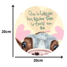 Sublimated Desk Mouse Pad With "I Am Ok" Cat Design - Round - View 2