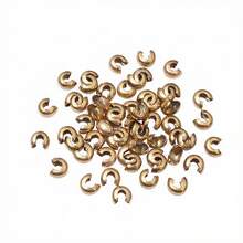 10pcs Stainless Steel Round Covers Crimp End Beads 3 4 5mm Stopper Spacer Beads For DIY Jewelry Making Findings Supplies - Crimp Beads - View 6