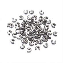 10pcs Stainless Steel Round Covers Crimp End Beads 3 4 5mm Stopper Spacer Beads For DIY Jewelry Making Findings Supplies - Crimp Beads - View 7