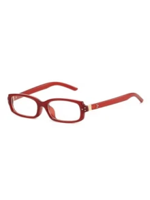 1PC Women's New Lightweight Personalized Small Frame Portable Casual Versatile Plain Lens Glasses For Face Shaping, Daily Reading, Internet Browsing, Office Work And Eye Protection - Clear - View 7