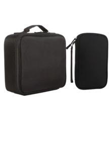 1pc Makeup Case Large Capacity Multifunctional Cosmetic Bag Storage Box - Black - View 4