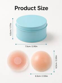 10/6/2Pcs Reusable Invisible Silicone Nipple Cover Self Adhesive Breast Chest Bra Pasties Pad Mat Stickers Accessories Lift For Woman - Multicolor - View 3