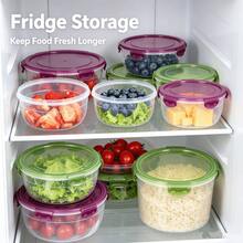 Food Storage Container Set For Kitchen Home Use, Fruit, Frozen Meat, Bento Lunch Box, Microwave , Refrigerator Airtight Storage Box - View 8