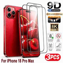 3pcs 9D Full Coverage Tempered Glass Screen Protector - Compatible With IPhone Ultra, 18 Pro Max, 18 Pro, 17 Pro Max, 16 Pro Max, 16e, 15, 14 Plus, 13, 12, 11 Pro Max, X, XS MAX, XR | High Definition Transparent, Scratch-Resistant, Bubble-Free Installation, Compatible With Phone Cases, High-Quality Glass Protection, Smooth Surface, Anti-Glare, Premium Accessories - Clear - View 1