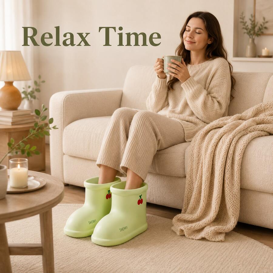 1 Pair Of Foot Therapy Boxes, Hot Massage, Portable Foot Soaking Basin, Relieve Foot Fatigue - A - View 1