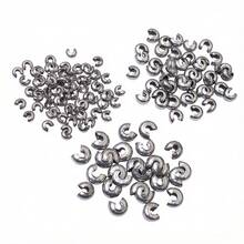10pcs Stainless Steel Round Covers Crimp End Beads 3 4 5mm Stopper Spacer Beads For DIY Jewelry Making Findings Supplies - Crimp Beads - View 5