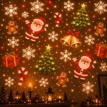 Lampu Proyeksi Natal USB, Lampu Malam Dekorasi Natal Dinamis LED, Rotasi 360°, Lampu Meja Portabel, Sempurna untuk Kamar Tidur, Ruang Tamu, atau Asrama. Memproyeksikan Pola Dekorasi Natal yang Menawan di Langit-langit dan Dinding, Hadiah Halloween, Natal, dan Ulang Tahun. - Putih - View 7