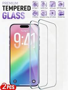 2 Packs 9H+ Hardness Tempered Glass Screen Protector | Scratch & Shatter Resistant Full Coverage Case Friendly | Compatible With IPhone 18 Pro/18 Pro Max/17/17 Pro/17 Pro Max/16 Pro Max/16/16 Plus/15 Pro Max/15/15 Pro/14 Pro Max/14/13/12/11 Pro Max | Holiday Phone Accessory Gift - Clear - View 7