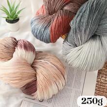 LIRISNLY 100% Wool Yarn 250g Gradient Color Hand‑Knitting Yarn Soft Warm Segment Dye Yarn For Sweater Scarf DIY Crochet Crafts - Multicolor - View 3