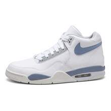 NIKE Flight Legacy 男款復古中筒籃球鞋 | 氣墊 80 年代籃球風格皮革運動鞋 IH0633-141 - 白色 - 查看 1