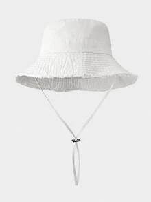 Women's Drawstring Bucket Hat With Adjustable Chin Strap, Soft Material, Windproof & Fashionable, Suitable For Travel, Beach, Vacation And Daily Casual Wear, Perfect Birthday Or Christmas Gift For Girlfriend - Multicolor - View 13