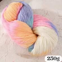 LIRISNLY 100% Wool Yarn 250g Gradient Color Hand‑Knitting Yarn Soft Warm Segment Dye Yarn For Sweater Scarf DIY Crochet Crafts - Multicolor - View 19