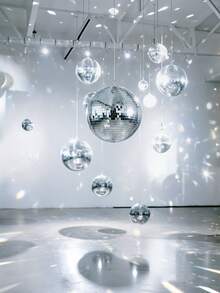 1pc 4*4cm Disco Ball Set. 1.Create Shiny Light Reflections 2.Hang Easily 3.Lift Party Vibe. For Weddings, Parties & Holiday Decor. Sparkling Design, Versatile Ornament, Ideal Festive Gift. - Multiple Styles - View 3