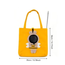 1pc Pet Travel Bag For Cats And Dogs, Crossbody Handheld Cat Carrier, Convenient For Outings And Walks, Small Dog Head-Out Shoulder Bag, Breathable Pet Supplies Suitable For All Seasons - Multicolor - View 10