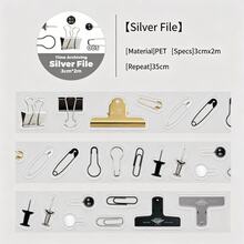 1pc PET Die-Cut Sticker, Realistic Clip Chain Bow Coil Scrapbooking Collage Card Decoration Material Sticker - Multicolor - View 15