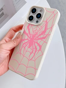 1件 白色蜘蛛網陷阱極簡全包覆 TPU 防震手機殼，相容 Apple 18 17 16 15 14 13 12 11 Pro Max Air 及系列 - 彩色 - 查看 3