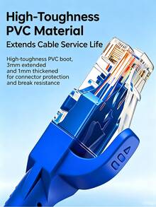 PHILIPS SWA1946/93 Gigabit Cat 6 Shielded Patch Cable, High-Speed Data Transmission, Plug And Play, Suitable For Home Broadband And Business LAN Cabling, Deep Blue - Deep Blue - View 3