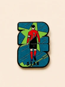 FIFA 8/4/1pc Cristiano Ronaldo Football Enamel Pin Set, World Cup Trophy Brooch Metal Badges For Backpack, Jacket, Lapel, Clothing, Soccer Fan Gift - Multicolor - View 9