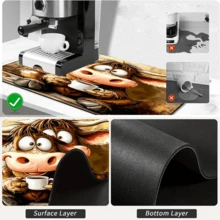 1pc Dish Drying Mat, Coffee Machine Mat, Cute Cartoon Cow Drinking Coffee Pattern Dish Drying Mat, Suitable For Bar, Dining Table, Kitchen Countertop, Autumn Daily Use, Thanksgiving Warm Decor, Multi-Purpose Drying Mat, Home Gift, Desktop Decoration - XYLSD-1041 - View 8