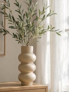 1pc Modern Textured Vase, Sculptural Bubble Shaped Flower Vase For Pampas Grass And Bouquets, Neutral Boho Tabletop Decor For Living Room Shelf Bedroom - Multiple 3 - View 14